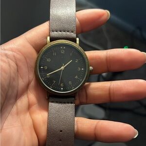 Leather watch